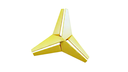 Yellow Starburst Abstract Sculpture