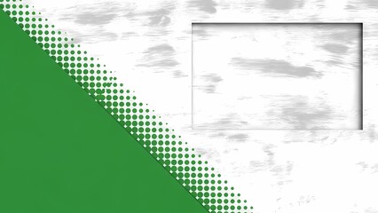 緑色のドット模様と白い木製の背景のシンプルなデザイン