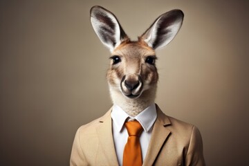 Obraz premium Kangaroo animal portrait mammal.