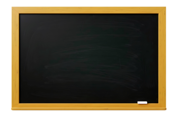 Wooden chalkboard isolated on transparent background