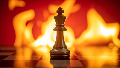 Black and white chess pieces, ready for a challenging competition on the chessboard