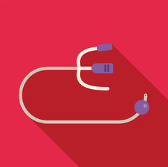 Obraz premium Stethoscope icon presenting hospital, doctor, heart, and medicine concepts