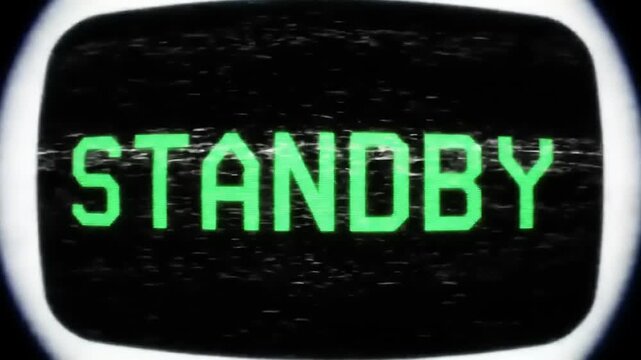 Retro TV screen with green STANDBY text.