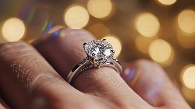 wedding rings in hand