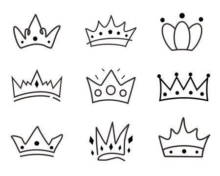 crown icons set