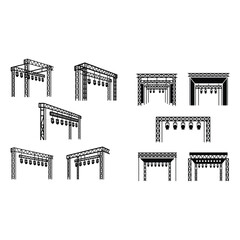 A collection of architectural archway designs.