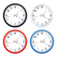 Modern Analog Wall Clock Vector Illustration