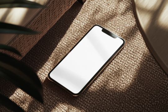 Stylish smartphone mockup png, transparent design - Powered by Adobe