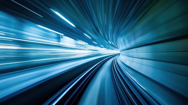 pantograph. Train's pantograph sliding against wires in dark tunnel with motion blur and sparks. mobility guides, transit brochures, designed for transport & logistics marketing.