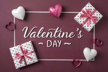 Happy Valentine's Day with Ribbon Accents