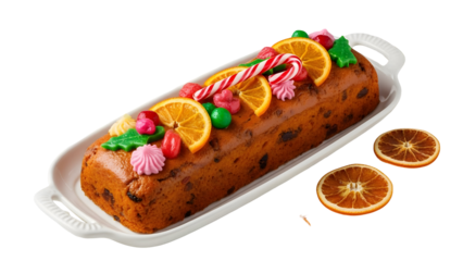 Decorated Christmas Fruit Cake
