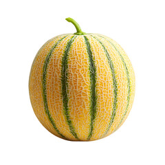 whole melon isolated on transparent background