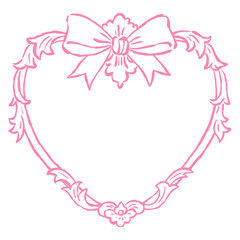 Heart valentine's day hand drawing illustration