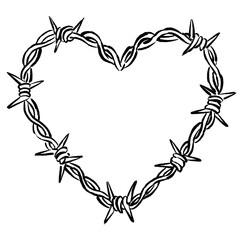 Heart valentine's day hand drawing illustration