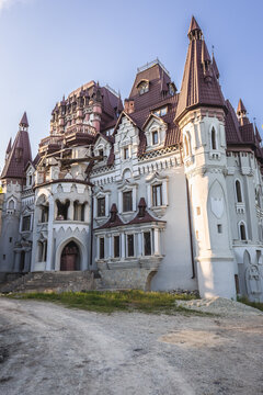 Skala-Podilska, Ukraine - June 13, 2017: So called Gargamel building in Skala-Podilska settlement in Chortkiv Raion, Ternopil Oblast