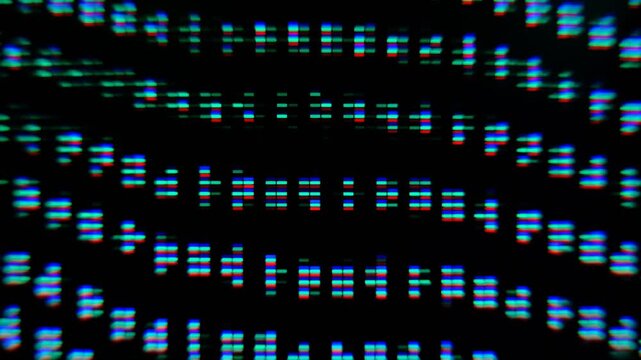 Signal Disturbance Broken Monitor macro view, Screen TV Glitch Error,  VHS static noise glitch overlay, Distorted CRT VCR Video Effects