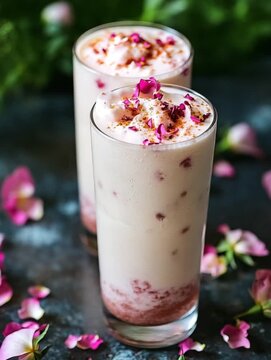 rose lassi fizz indian cocktail drink video