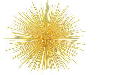 Abstract yellow starburst sculpture
