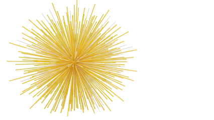 Abstract yellow starburst sculpture