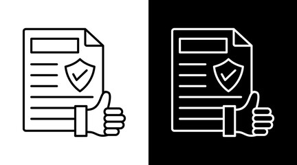 Integrity Policy White Icon Set Design