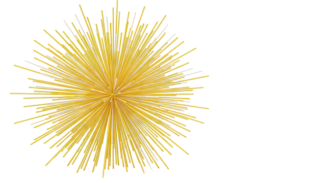 Abstract yellow starburst sculpture - Powered by Adobe