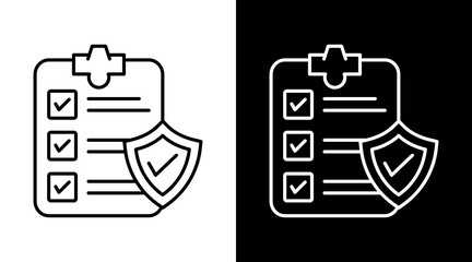 Compliance White Icon Set Design
