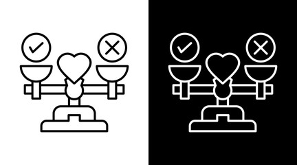 Ethics  White Icon Set Design