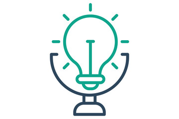 Podcasting icon. line icon style. icon related to vocal creativity. creativity elements vector illustration