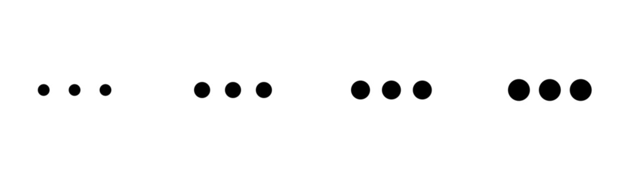 Set of dots three icons