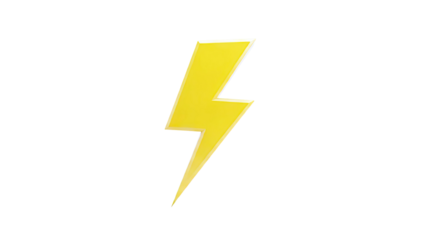 Yellow Lightning Bolt Symbol