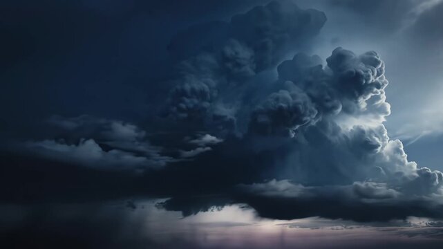 Stormy cloud formation in sky