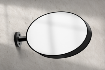 Wall sign png mockup, 3D transparent design