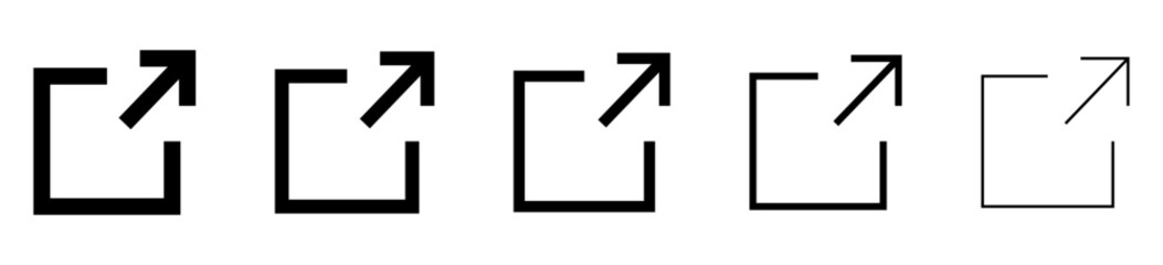 Set of external link icons