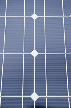 Close up of photovoltaic solar panel for renewable energy in Munich Germany
