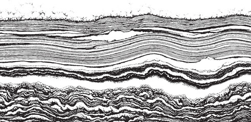 Geological strata layers showing seismic reflection data subsurface geology.