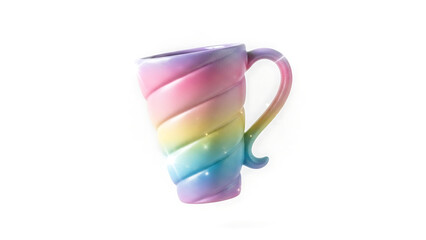 Whimsical Unicorn Horn Spiral Ceramic Mug Mockup Fantasy Novelty