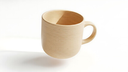 Eco-Friendly Bamboo Fiber Coffee Mug Mockup Biodegradable Natural