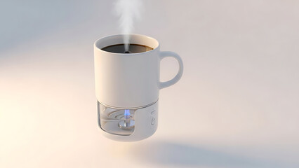 Mug With Aroma Diffuser In Base Mockup Scented Relaxation