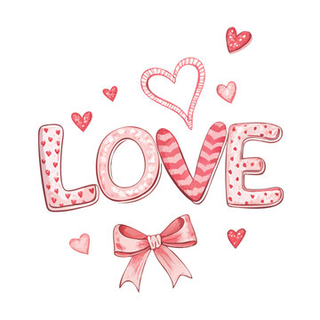 valentine heart with ribbon