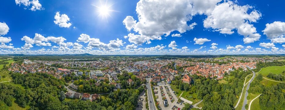 Das sommerliche Pegnitz-Tal rund um Lauf im N&uuml;rnberger Land aus der Vogelperspektive