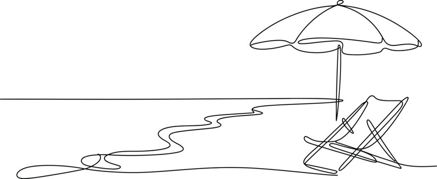 Beach umbrella vector
