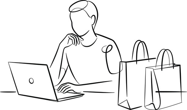 Online shopping vector