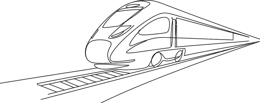 Railway train vector