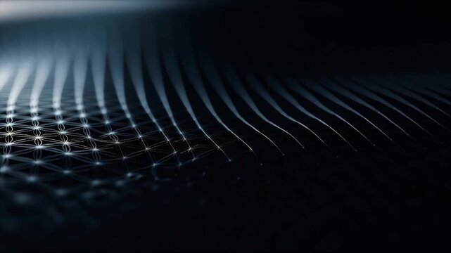 4K abstract polygonal animation, black shattered crystal polygons floating reforming elegant 3D motion metallic reflections glow, cinematic lighting, moody futuristic dynamic depth of field, slow mo