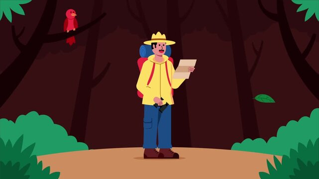 Hiking In The Forest