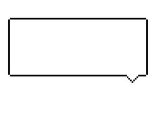 Pixel Art Speech Bubble Frame ドット絵の吹き出しフレーム