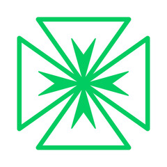 Green pharmacy cross medical symbol illustration