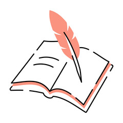 Naklejka premium Hand drawn style illustration showing writing