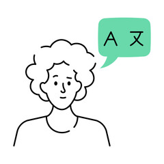 Fototapeta premium Hand drawn style illustration showing linguistic