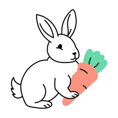 Obraz premium A sketchy style illustration representing rabbit